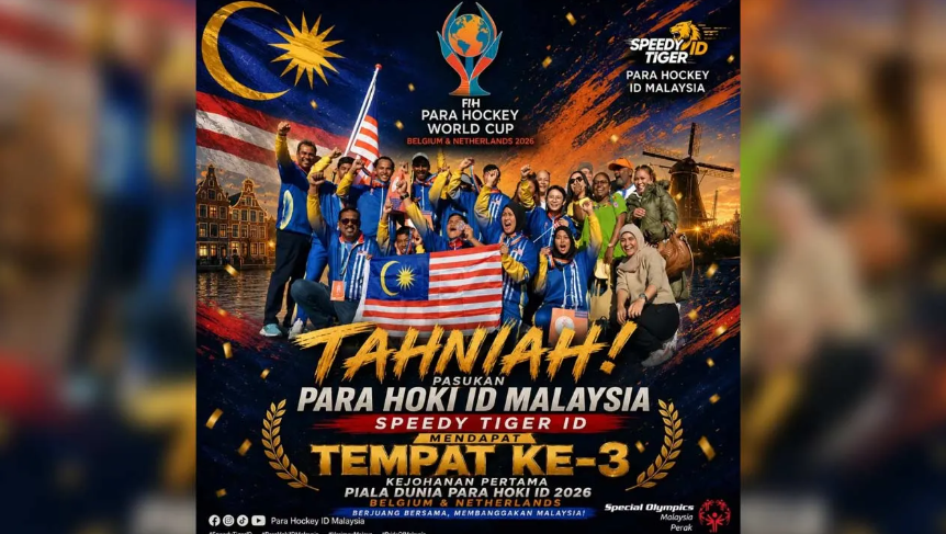 Para Hoki ID Malaysia cipta sejarah raih gangsa Piala Dunia Hoki Para ID 2026